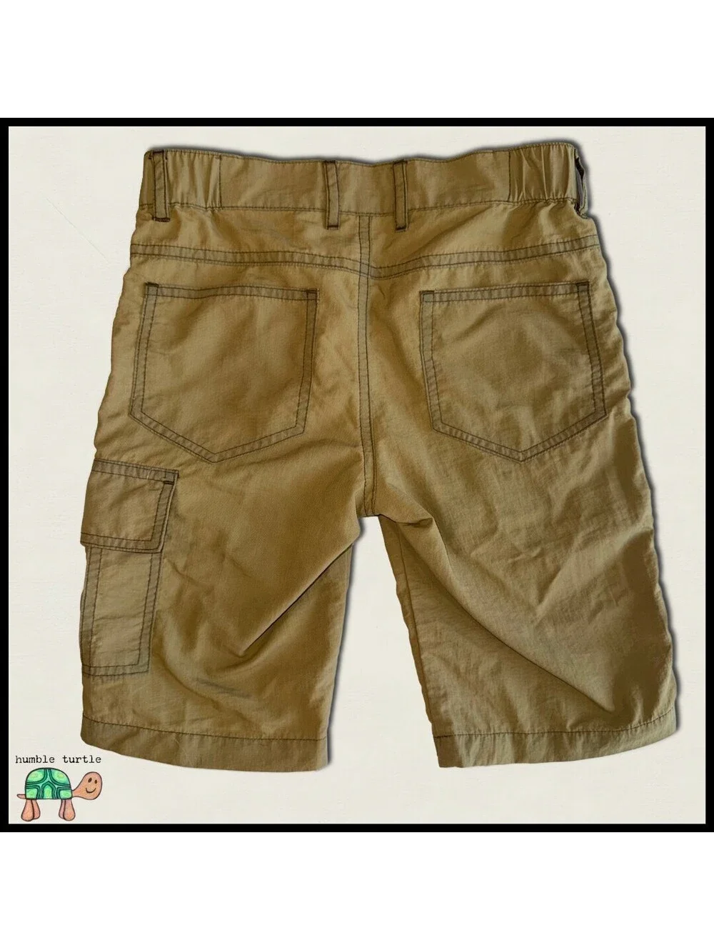 OCHENTA Boys Quick Dry Cargo Shorts | Elastic Waist | Size 5 | EUC
